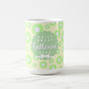 Sweet Daisy Baby Pastel Yellow Green Beige Kaffeetasse