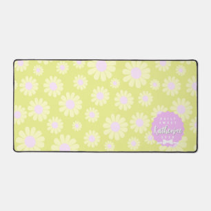Sweet Daisy Baby Pastell Grün Gelb Rosa Schreibtischunterlage