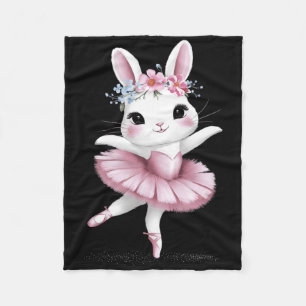 Sweet Dancing Ballerina Bunny Ballet Rabbit Girl E Fleecedecke