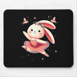 Sweet Dancing Ballerina Bunny Ballet Rabbit Girl F Mousepad