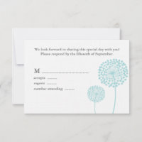 Sweet Dandelions Wedding Response Card