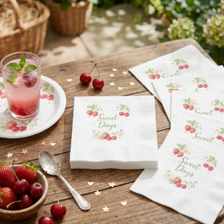 Sweet Days Watercolor Fruit Floral Serviette