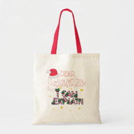 Sweet Dear Santa I erklärt Stoffbeutel Tragetasche