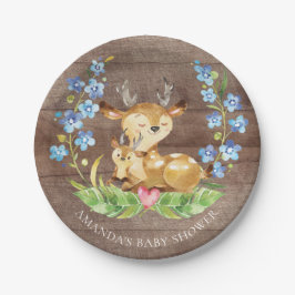 Sweet Deer Baby Shower 7" Platten Pappteller