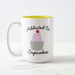 Sweet Dessert Cupcake Designs Graphic, Custom Text Zweifarbige Tasse
