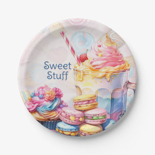 Sweet Dessert-Themed Geburtstagsgeschirr Pappteller