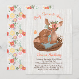 Sweet doe und Momma Deer Baby Dusche Einladungen