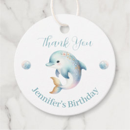 Sweet Dolphin Geburtstag Danke Ihnen für Tags Geschenkanhänger