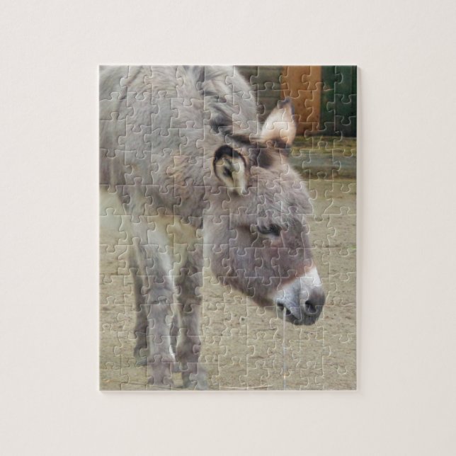 Sweet Donkey, Animal Gray, Horse Family Puzzle (Vertikal)