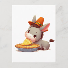 Sweet Donkey isst Pie Postkarte