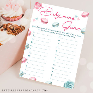 Sweet Donut Baby Shower Baby Name Game Card Einladung
