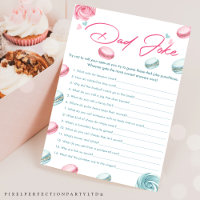 Sweet Donut Baby Shower Vater Joke Game Card