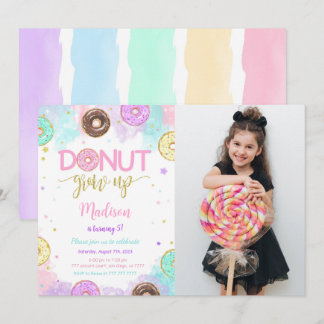 Sweet Donut Birthday Foto Einladung