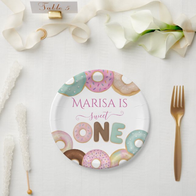 Sweet Donut Birthday | Party für farbige Kinder - Pappteller (Hochzeit)