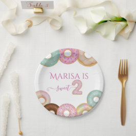 Sweet Donut Birthday | Party für farbige Kinder - Pappteller