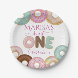 Sweet Donut Birthday | Party für farbige Kinder - Pappteller