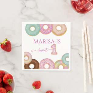 Sweet Donut Birthday Party für farbige Kinder - Serviette