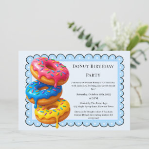 Sweet Donut Brunch Geburtstagsfeier Einladung