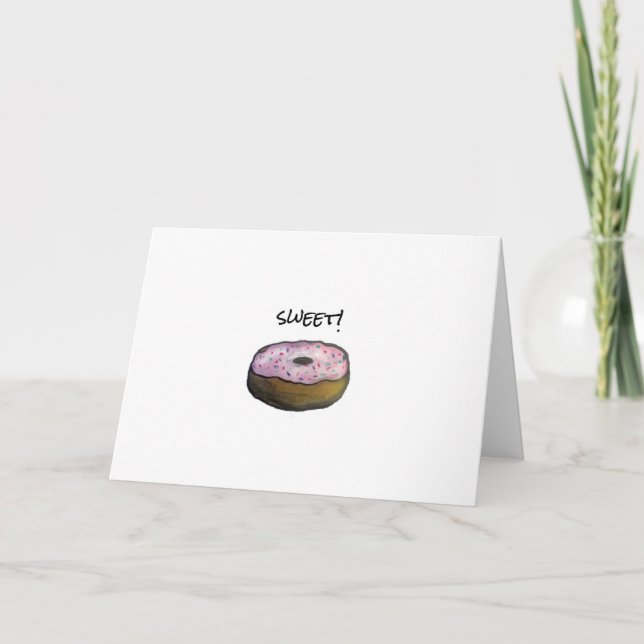 Sweet Donut Card, Geburtstag, Glückwunsch Karte (Vorderseite)