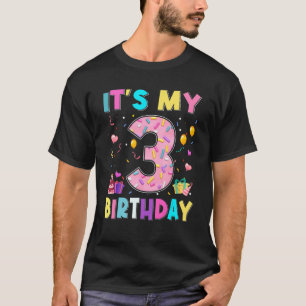 Sweet Donut Es ist mein 3. Geburtstag 3 Jahre alt T-Shirt