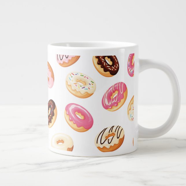 Sweet Donut Pattern Jumbo-Tasse (Rechts)