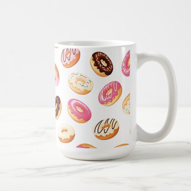 Sweet Donut Pattern Kaffeetasse (Rechts)