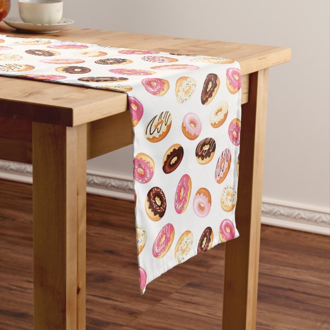 Sweet Donut Pattern Mittelgroßer Tischläufer (Beispiel)