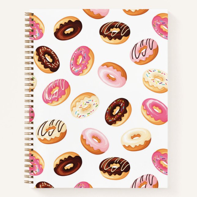 Sweet Donut Pattern Notizbuch (Vorderseite)