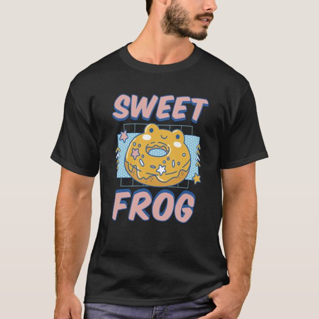 Sweet Donuts Donut Frog Cute Animal Frog Doughnuts T-Shirt (Vorderseite)