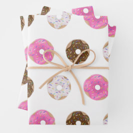Sweet Donuts Niedliche Geburtstag Valentinstag Geschenkpapier Set