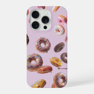 Sweet Donuts Pattern Phone Case – Cute Colorful De iPhone 15 Pro Hülle