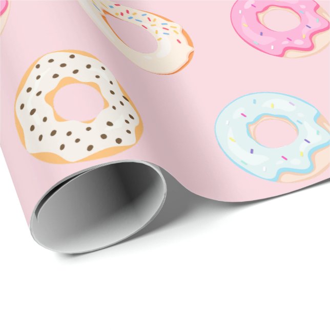 Sweet Donuts Pink Geschenkpapier (Rolleneckpunkt)