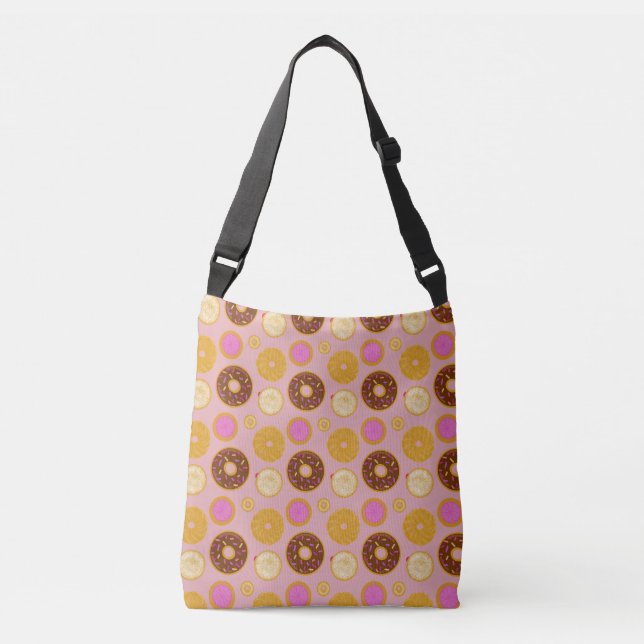 Sweet Donuts Tote Bag Tragetaschen Mit Langen Trägern (Vorderseite)