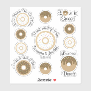 Sweet Donuts Wedding Welcome Bag Aufkleber
