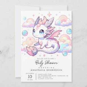 Sweet Dragon Baby Dusche Einladung