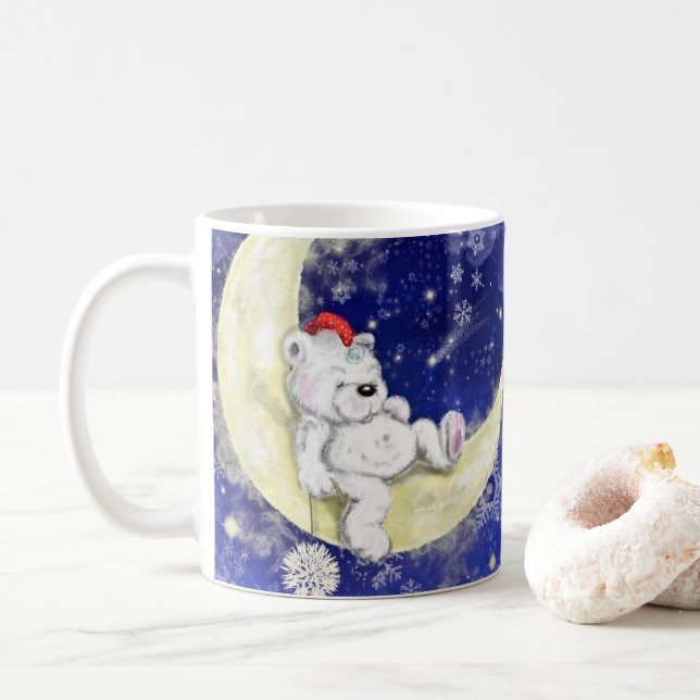 Sweet Dreaming Little Bär - Frohe Weihnachten Kaffeetasse (Mit Donut)