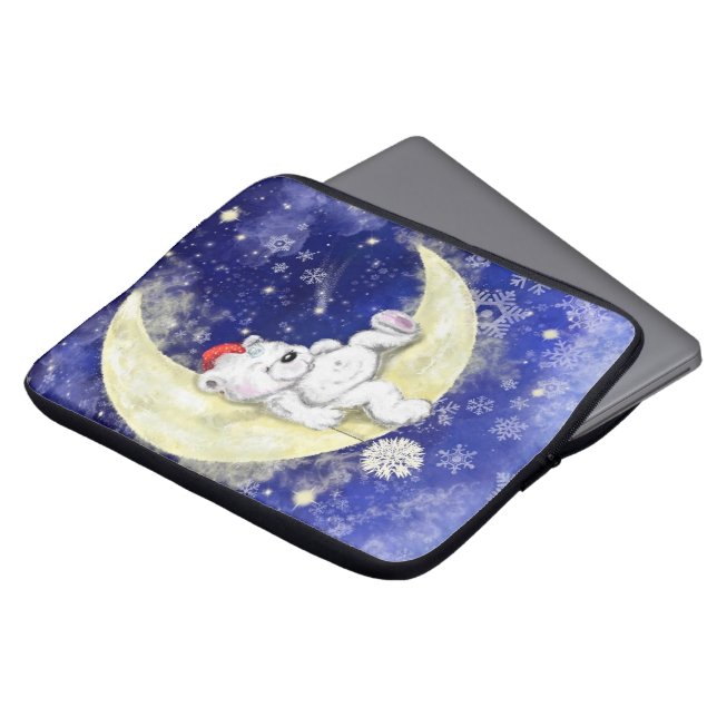 Sweet Dreaming Little Bear Laptopschutzhülle (Vorne Oben)