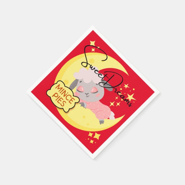 Sweet Dreams and Mince Pies Serviette (Ecke)