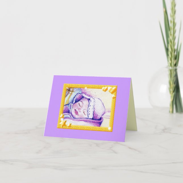 Sweet Dreams Baby Anpassbare Note Karte (Vorderseite)