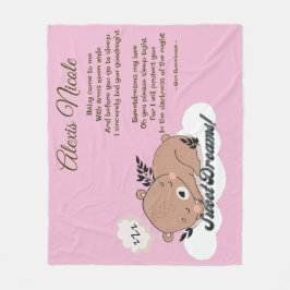 Sweet Dreams Baby Bear Fleecedecke