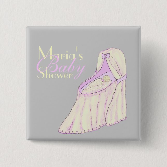 Sweet Dreams Baby Dusche Personalisierte Tasten Button (Vorderseite)