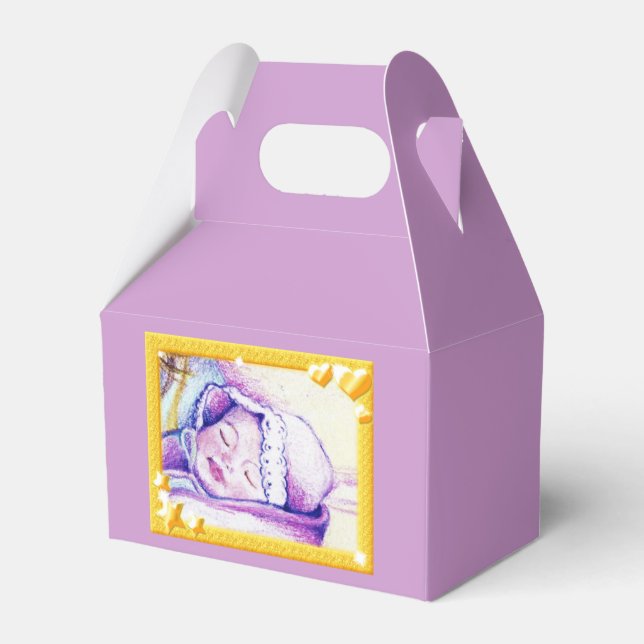 Sweet Dreams Baby Gable Favor Box Geschenkschachtel (Vorderseite)