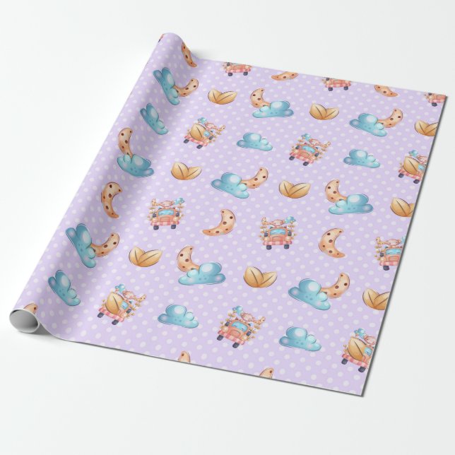 Sweet Dreams Baby Monkey Pattern Geschenkpapier (Ungerollt)