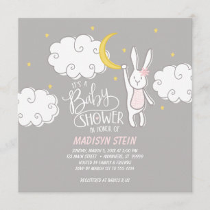 "Sweet Dreams" Bunny Baby Shower Einladung