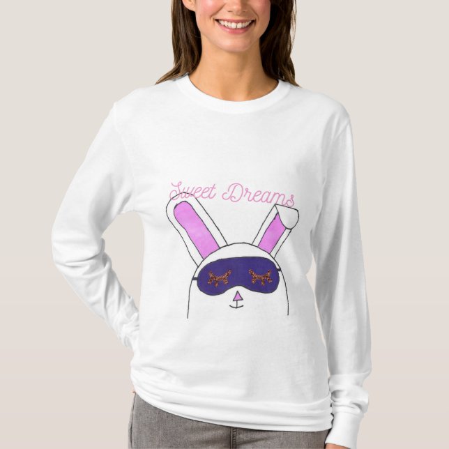 Sweet Dreams Bunny Long Sleeve Pajama Shirt (Vorderseite)
