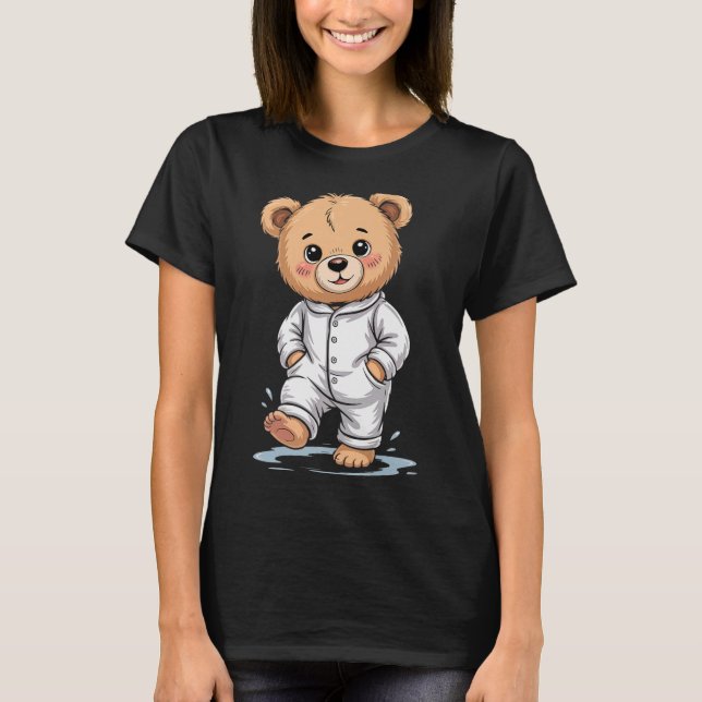 Sweet Dreams Cool Teddy Bear With Pajamas Premium  T-Shirt (Vorderseite)
