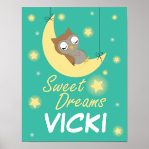 Sweet Dreams Design für Kinder. Poster