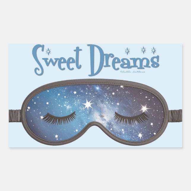 Sweet Dreams Face Mask Rechteckiger Aufkleber (Vorderseite)