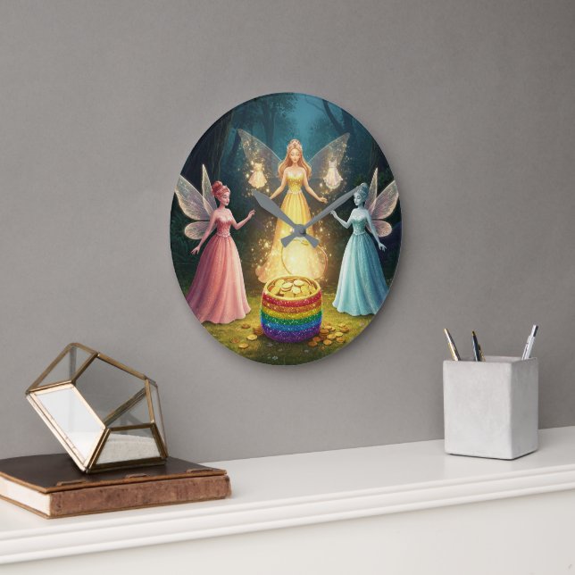 Sweet Dreams Fairy Brautparty Große Wanduhr (Büro)