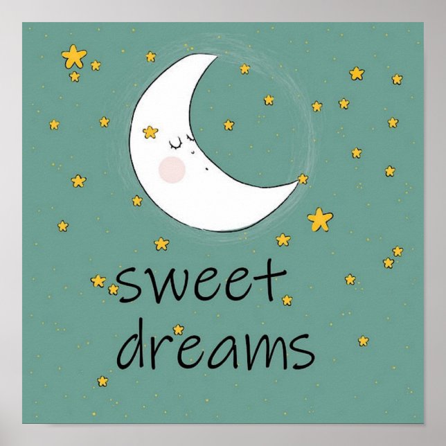 Sweet Dreams Kinderzimmer Poster (Vorne)